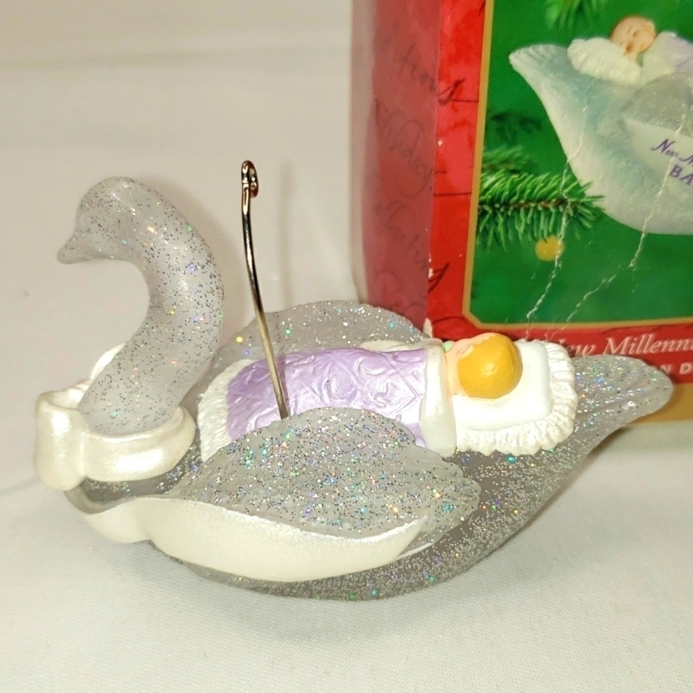 Vintage Hallmark New Millennium baby Christmas ornament in box - Picture 3 of 6